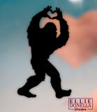 Bigfoot Shows Love  DECAL