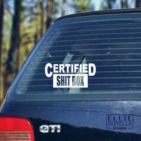 Certified Shitbox car/truck DECAL
