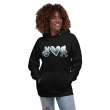 Load image into Gallery viewer, Peace Love Bigfoot Hoodie - Unisex