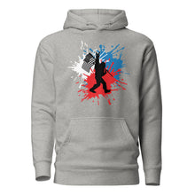 Load image into Gallery viewer, Bigfoot - Red White and Blue American Flag Hoodie - Unisex