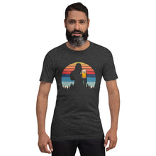 Load image into Gallery viewer, Bigfoot and Beer Retro Style T-shirt - Unisex