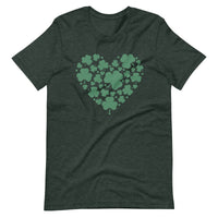 Shamrock Heart Bella Canvas Soft Unisex t-shirt Perfect for Saint Patrick's Day!