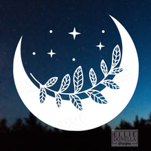 Load image into Gallery viewer, Floral Moon 6" Decal
