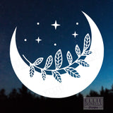 Floral Moon 6" Decal
