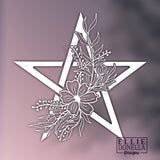 Flower Pentacle Decal