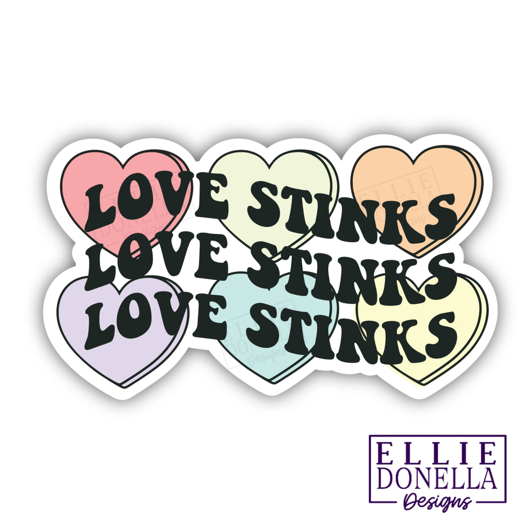 Love Stinks Sticker