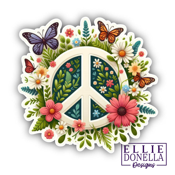 Boho Peace Sign Sticker