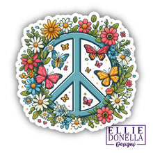 Load image into Gallery viewer, Daisy Boho Peace Sign Sticker

