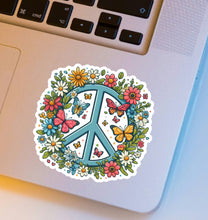 Load image into Gallery viewer, Daisy Boho Peace Sign Sticker
