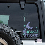 "Little Mermaid On Board" Car Decal