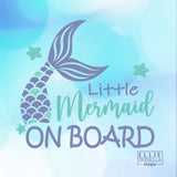 "Little Mermaid On Board" Car Decal