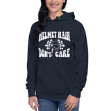 "Helmet Hair, Don't Care!" Race Car Driver Inspired Hoodie