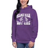 "Helmet Hair, Don't Care!" Race Car Driver Inspired Hoodie