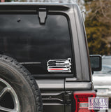 Firefighter Flag ⚡Weatherproof⚡Sticker