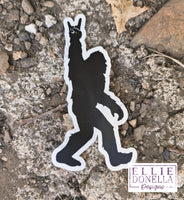 Bigfoot Sasquatch Rock On 5" Decal