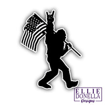 Load image into Gallery viewer, Bigfoot Rock on America ⚡Weatherproof⚡ Sticker
