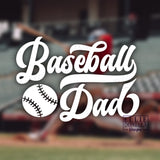 Baseball Dad or Baseball Mom 6" Car DECALS