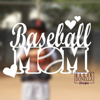 Baseball Dad or Baseball Mom 6" Car DECALS