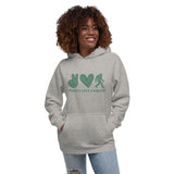 Peace Love Bigfoot Hoodie - unisex