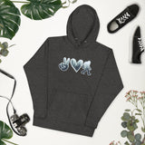 Peace Love Bigfoot Hoodie - Unisex