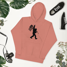 Load image into Gallery viewer, Bigfoot American Flag Unisex Hoodie

