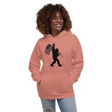 Load image into Gallery viewer, Bigfoot American Flag Unisex Hoodie
