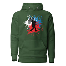 Load image into Gallery viewer, Bigfoot - Red White and Blue American Flag Hoodie - Unisex

