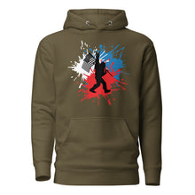 Load image into Gallery viewer, Bigfoot - Red White and Blue American Flag Hoodie - Unisex
