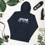 Peace Love Bigfoot Hoodie - Unisex