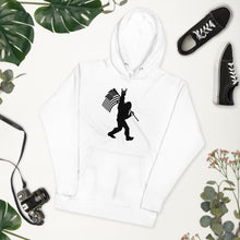 Load image into Gallery viewer, Bigfoot American Flag Unisex Hoodie
