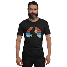 Load image into Gallery viewer, Bigfoot and Beer Retro Style T-shirt - Unisex
