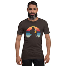 Load image into Gallery viewer, Bigfoot and Beer Retro Style T-shirt - Unisex
