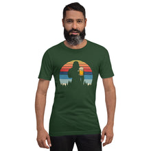 Load image into Gallery viewer, Bigfoot and Beer Retro Style T-shirt - Unisex

