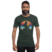 Load image into Gallery viewer, Bigfoot and Beer Retro Style T-shirt - Unisex
